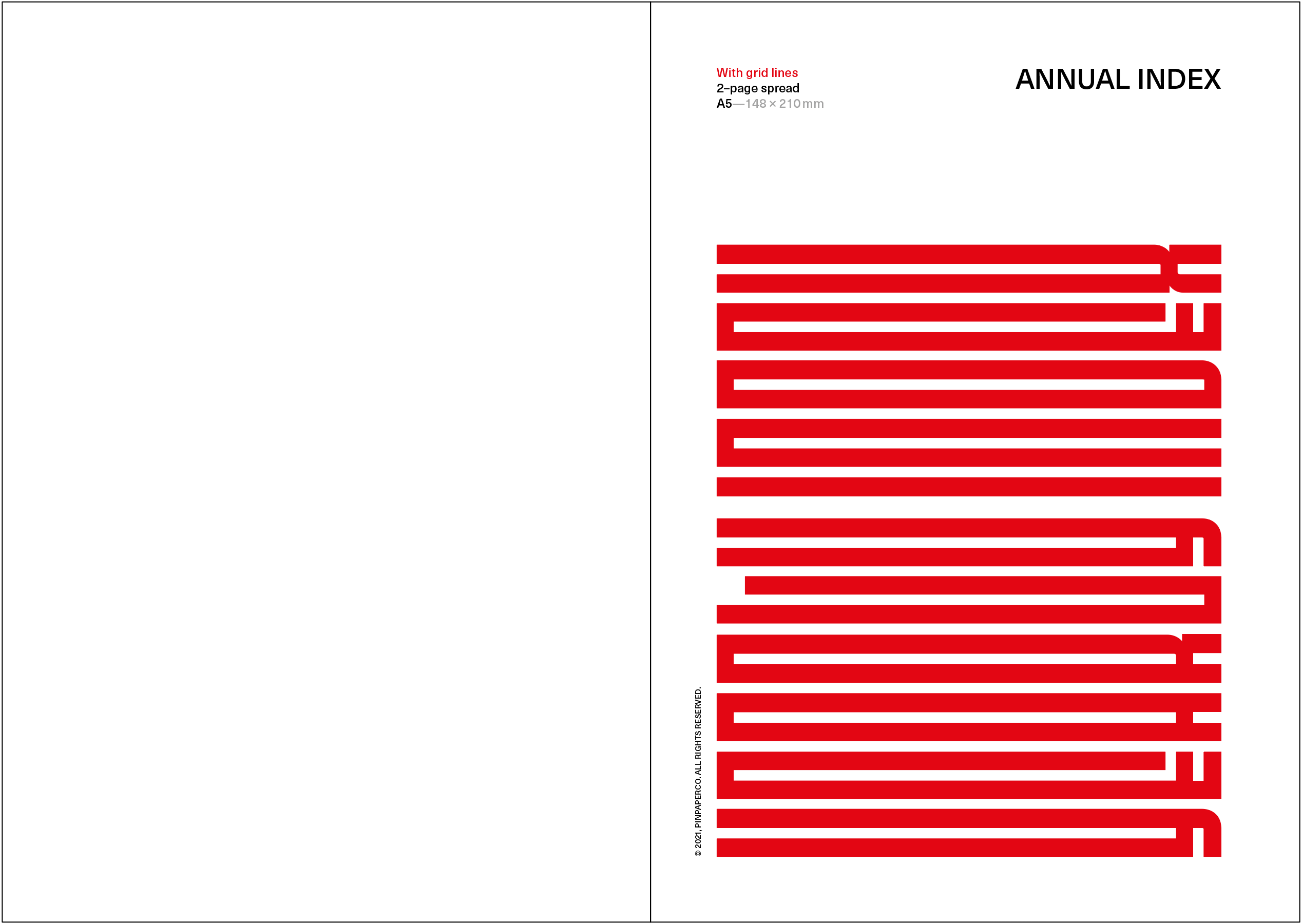 Annual index. With grid lines.