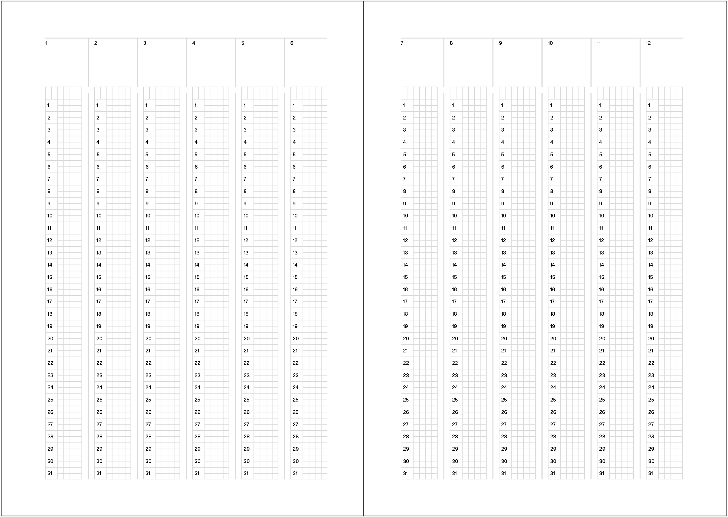 Annual index. With grid lines.