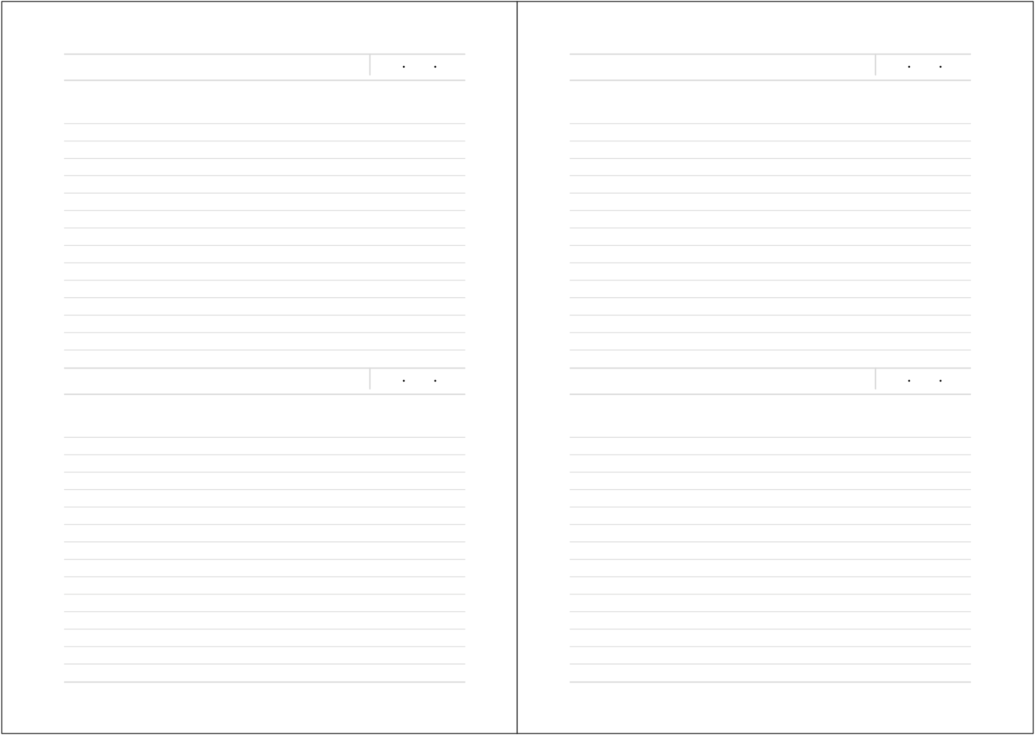 Daily calendar on half a page.