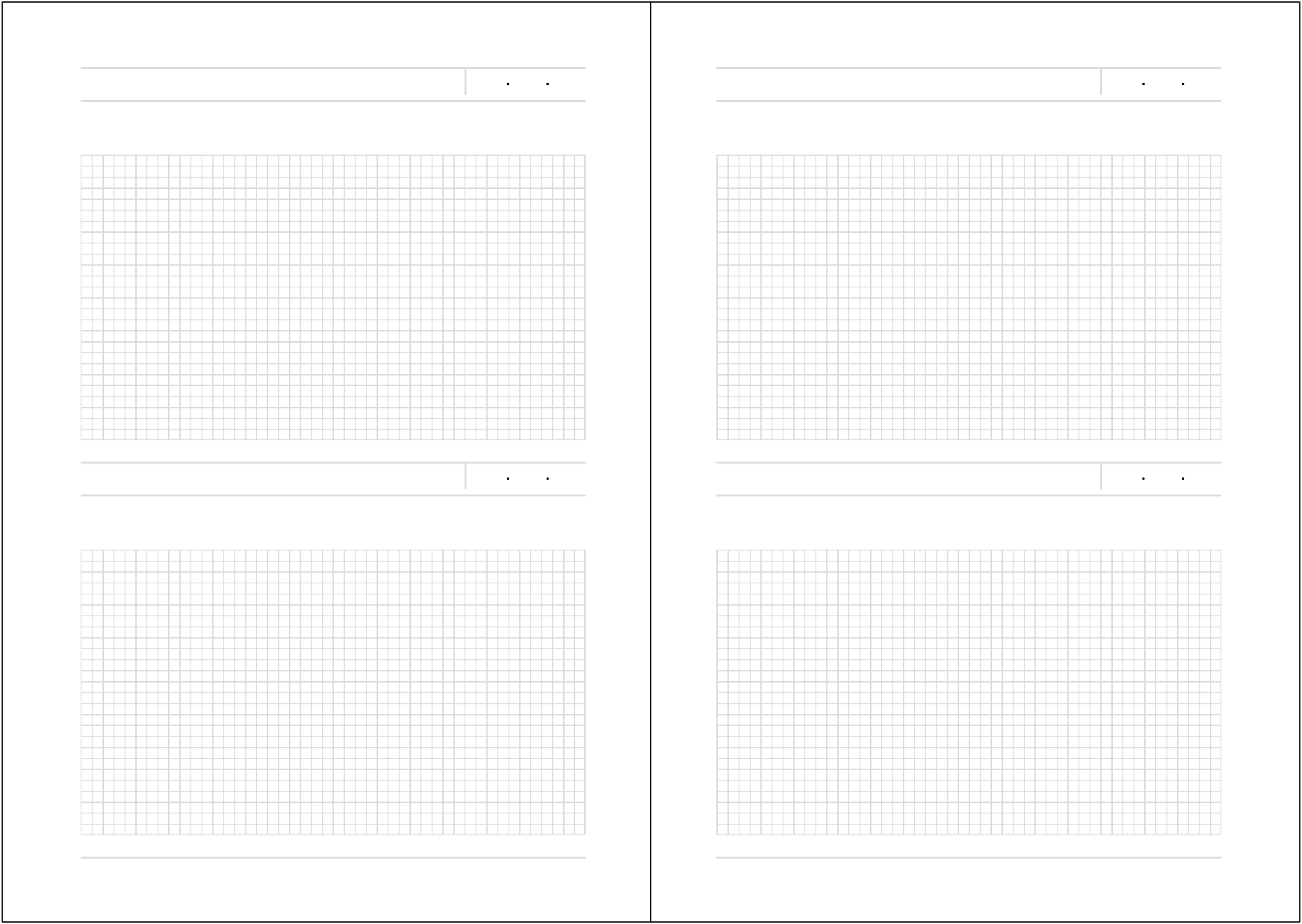 Daily calendar on half a page. With grid lines.
