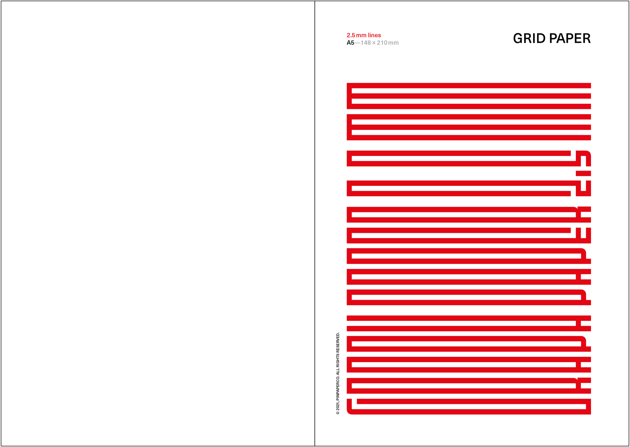Grid paper. 2.5mm lines.