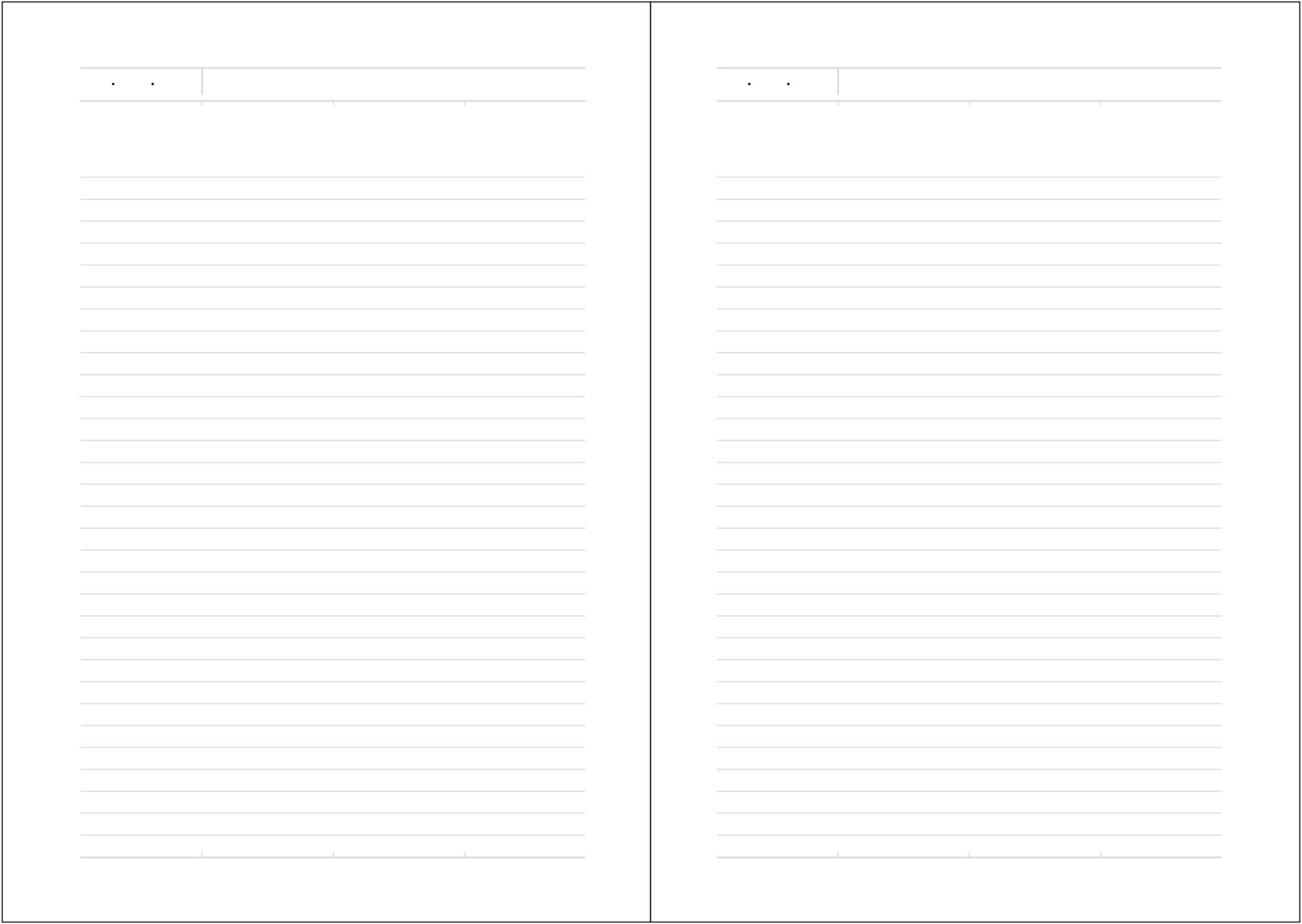 Ruled paper. 5mm lines.