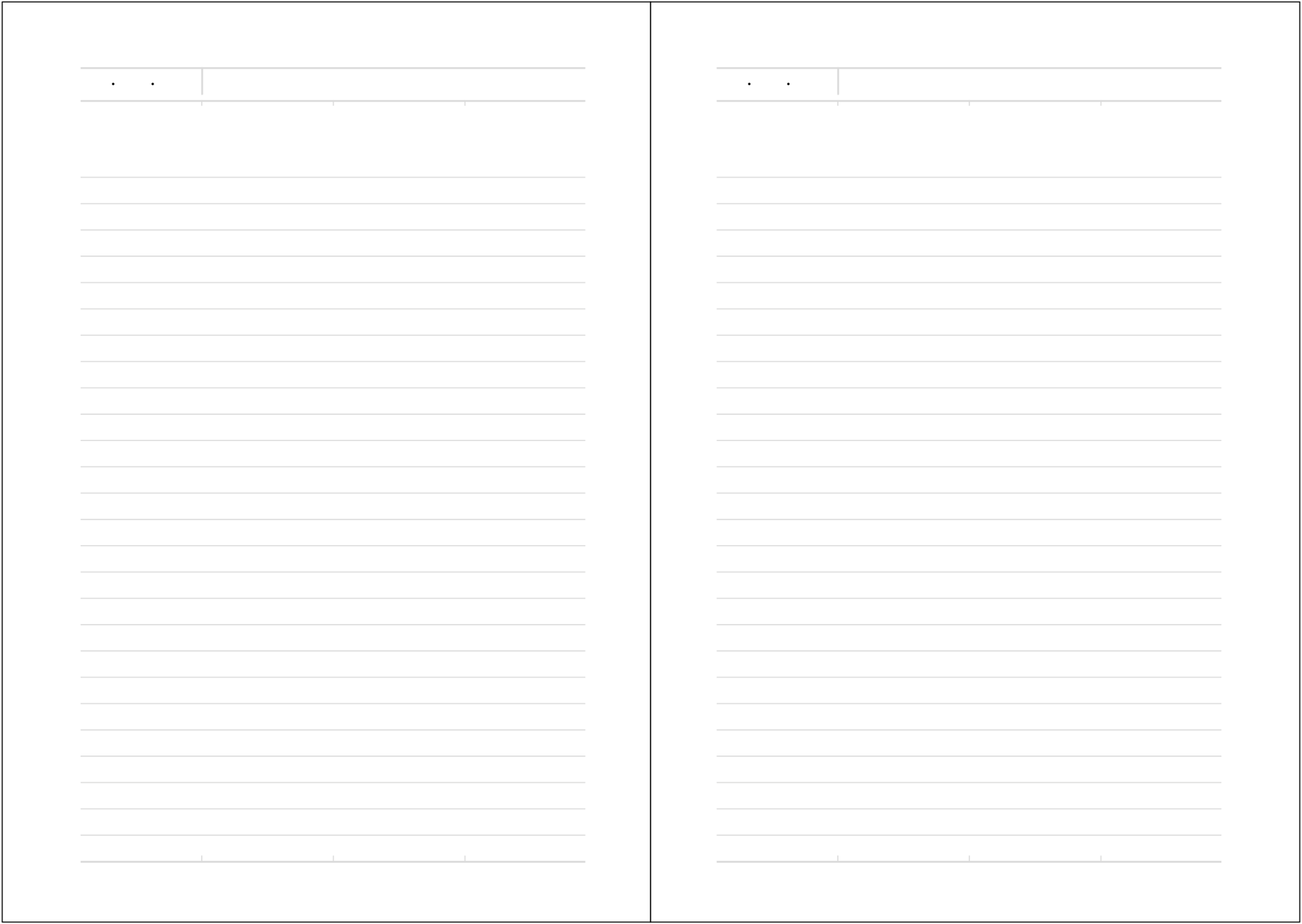 Ruled paper. 6mm lines.