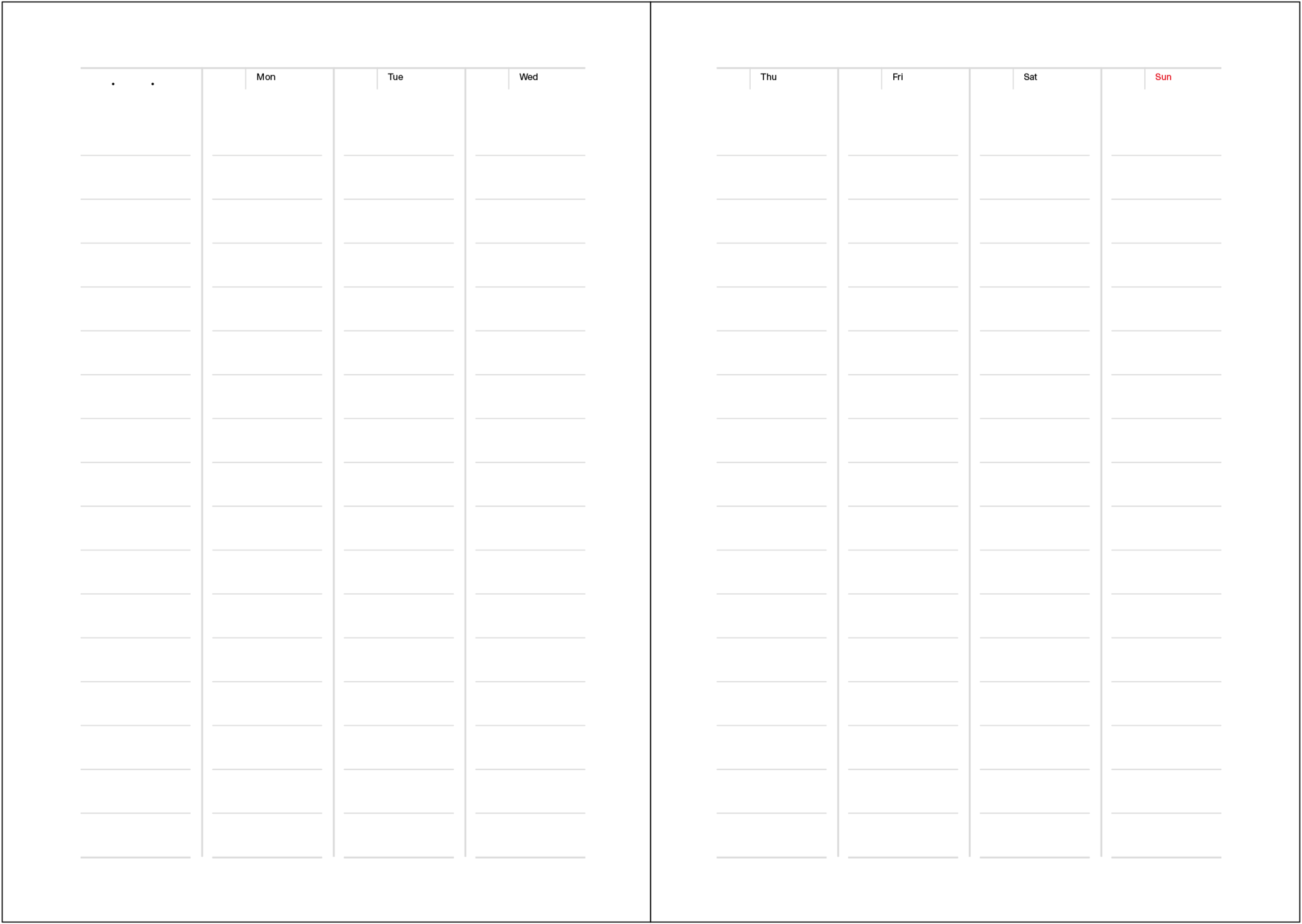 Timetable.